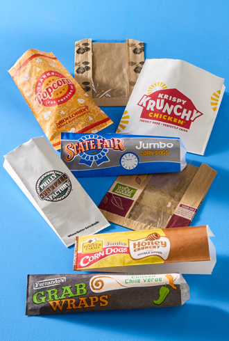 Custom hand held food bags